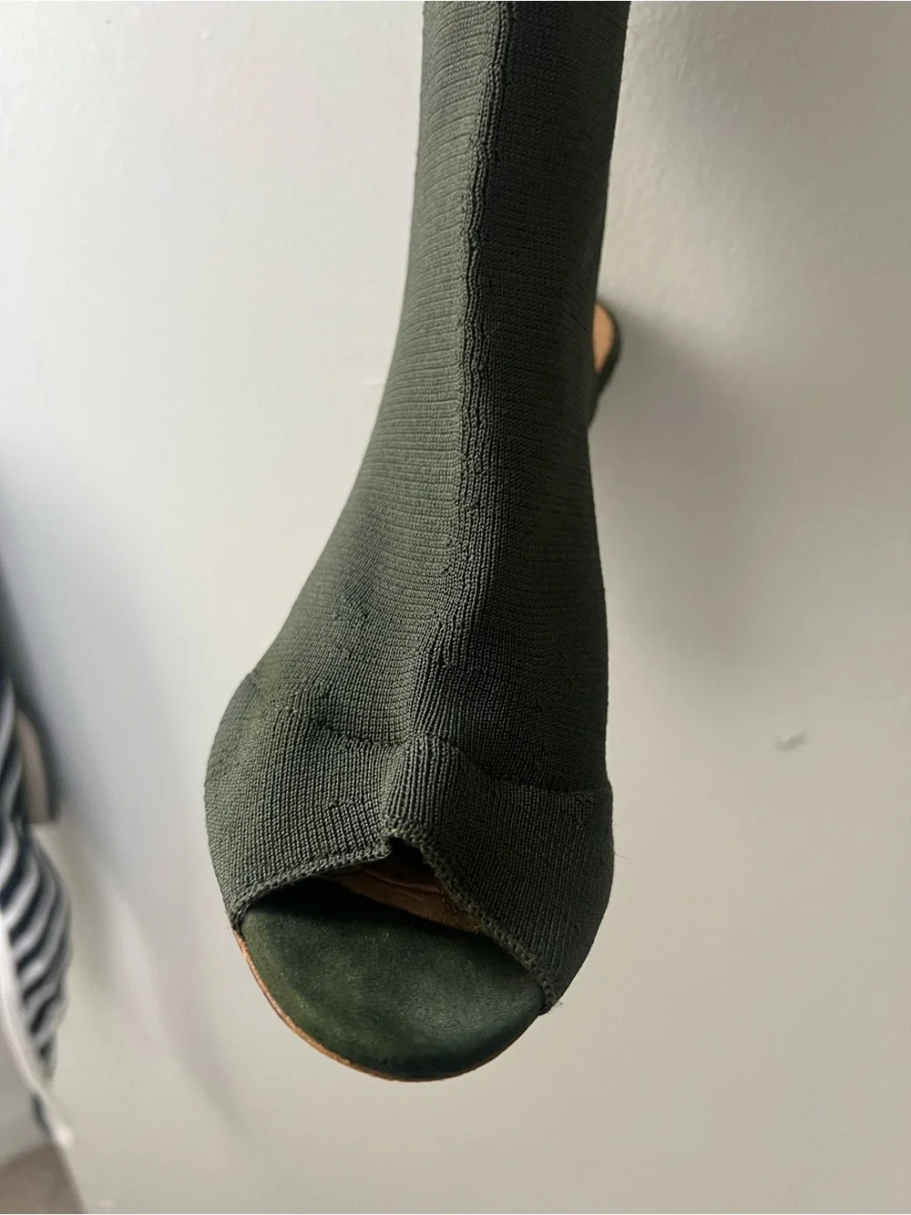 Yeezy season 2 over the knee boots kaki green size 36